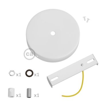 Creative Cables - rosace de plafond - Ø 12 x 2,5 cm - blanc