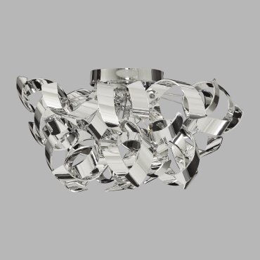 Searchlight Curls - plafonnier - Ø 45 x 27 cm - chrome