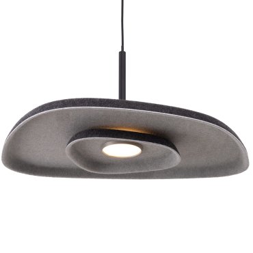 Maxlight Deux - lampe suspendue - 40 x 30 x 190 cm - 5W LED inclus - noir et gris