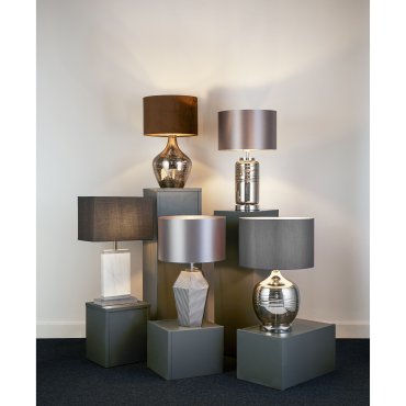 Searchlight - lampe à poser - Ø 33 x 49 cm - gris