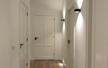 Artdelight Hudson - applique murale - 10,5 x 11,8 x 6,5 cm - 2 x 4W LED dimmable inclus - IP54 - noir