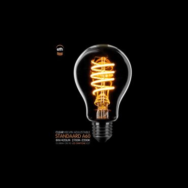 ETH LED Spiral Standard - E27 - dimtone - 8W - 2700K à 2200K - transparent