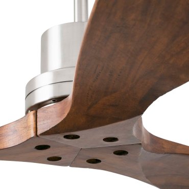 Faro Lantau L - ventilateur de plafond - Ø 132 cm - nickel mat et noyer