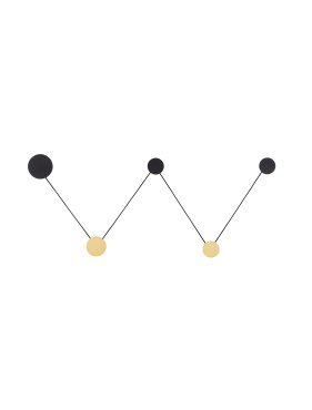 Nova Luce Ark - applique murale - 150 x 63 x 9,5 cm - 34W LED inclus - noir sablé et or