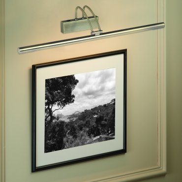 Searchlight LED Picture Lights - applique murale avec interrupteur - 68 x 11,5 cm - 13W LED inclus - laiton antique