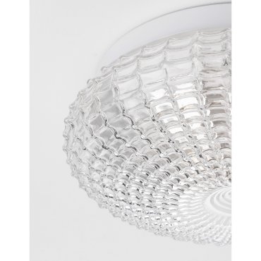 Nova Luce Clam - plafonnier de salle de bains - Ø 30 x 12 cm - IP44 - transparent