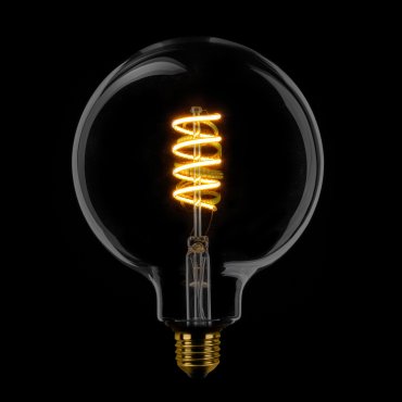 ETH Globe Spiral LED Filament - Ø 12,5 cm - E27 - 3 niveaux de gradation - 7W - 1800K - fumé