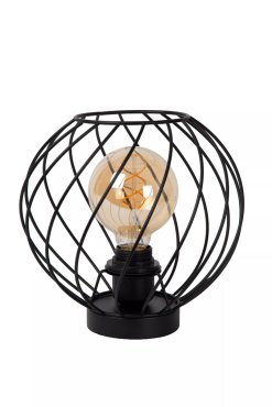 Lucide Danza - lampe à poser - Ø 25 x 22,5cm - noir