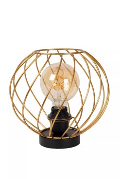 Lucide Danza - lampe à poser - Ø 25 x 22,5cm - or