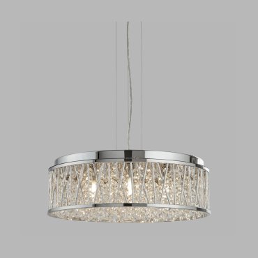Searchlight Elise - lampe suspendue - Ø 48 x 135 cm - chrome