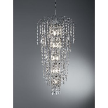 Searchlight Waterfall - lustre - Ø 58 x 160 cm - chrome