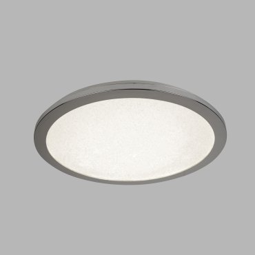 Searchlight Flush - plafonnier - Ø 30 x 2,5 cm - 18W LED inclus - IP44 - chrome