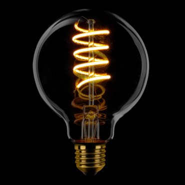 ETH Globe Spiral LED Filament - Ø 8 cm - E27 - 3 niveaux de gradation - 7W - 2200K - or