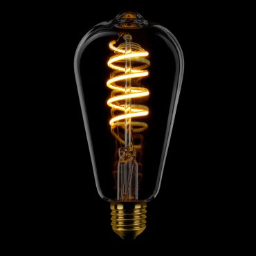 ETH Edison Spiral LED Filament ST64 - E27 - 3 niveaux de gradation - 7W - 2200K - or