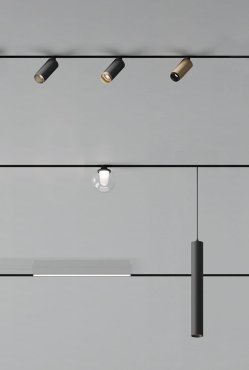 VK Lighting Eiva - système de rail magnétique - suspension - Ø 3,6 x 130 cm - 7W LED inclus - dimmable DALI - blanc