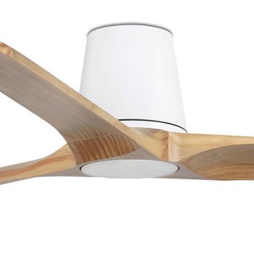 Faro Heywood Tub L Tuya Smart - ventilateur de plafond - Ø 132 cm - blanc mat et pino