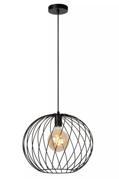 Lucide Danza - lampe suspendue - Ø 40 x 165 cm - noir