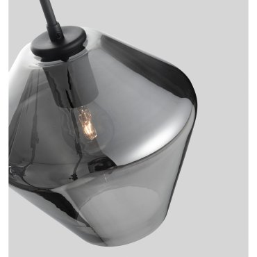 Nova Luce Veiro - lampe suspendue - Ø 23 x 120 cm - noir et chrome