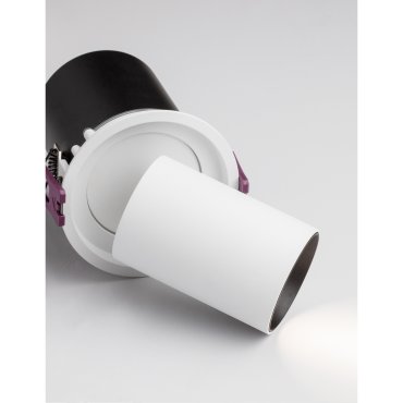 Nova Luce Pin - spot en saillie 1L - Ø 8,4 x 18,6 cm - 12W LED inclus - IP32 - blanc et noir