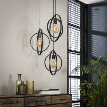 Vico Turn - lampe suspendue - 40 x 40 x 150 cm - anthracite