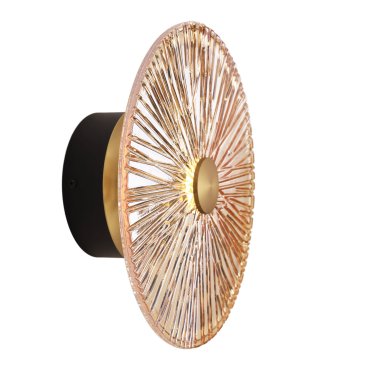 Maxlight Allure - applique murale en saillie - Ø 28 x 11 cm - 5W LED inclus - or mat