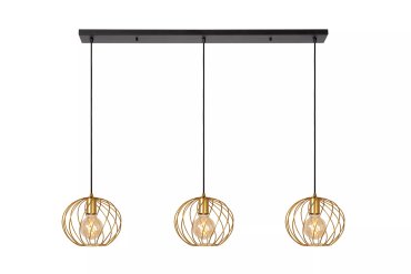 Lucide Danza - lampe suspendue - 130 x 25 x 150 cm - or