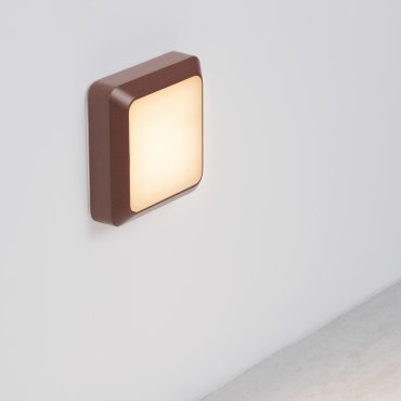 Nova Luce Appia - applique murale extérieure - 12,5 x 12,5 x 3,8 cm - 5W LED inclus - IP54 - corten