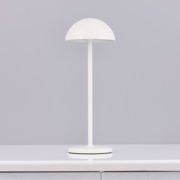 Nova Luce Rose - lampe de table rechargeable - Ø 11,5 x 32 cm - 2W dimmable LED inclus - IP54 - blanc sablé
