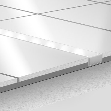 KLUS HR-ALU - profilé - 1,9 x 0,85 cm - argent anodisé