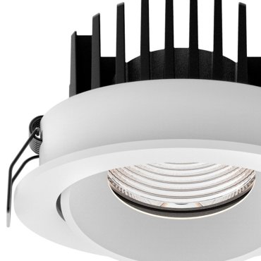 Nova Luce Blade - spot à encastrer - Ø 90 mm, Ø 80 mm à encastrer - 12W LED inclus - IP65 - blanc