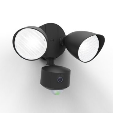 Lutec Draco - Applique d'extérieur avec détecteur de mouvement et caméra - 23,4 x 15,8 x 19 cm - 19W LED inclus - IP44 - noir