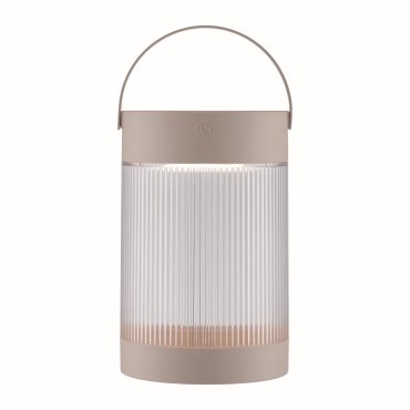 Nordlux Coupar Solar - lampe de table portable à énergie solaire avec port USB - Ø 14 x 22 cm - 3 niveaux de gradation - LED 3,2W incluse - IP44 - sable