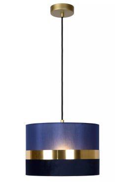 Lucide Extravaganza Tusse - lampe suspendue - Ø 30 x 152,5 cm - bleu