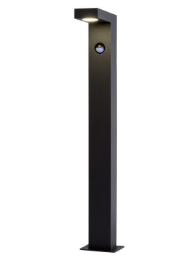 Lucide Texas - lampe de jardin avec détecteur de mouvement - 6 x 15 x 60 cm - 6W LED inclus - IP54 - anthracite