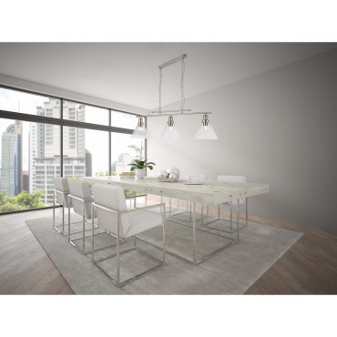 Searchlight Pyramid - lampe suspendue - 95 x 23 x 87 cm - argent satiné