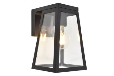 Lutec Fia - applique solaire extérieure - 16,4 x 14 x 20,7cm - ampoule 2W E27 incluse - IP44 - noir mat