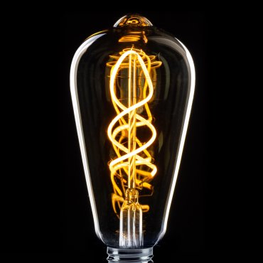 ETH Sensor LED Edison ST64 Spiral - E27 - 4W - transparent