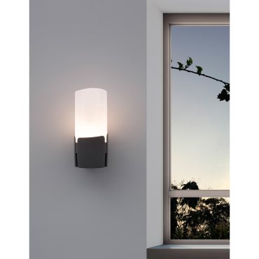Nova Luce Pyro - applique d'extérieur - 10 x 13 x 21 cm - IP54 - gris foncé