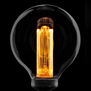 ETH Globe LED Filament - Ø 12,5 cm - E27 - 3 niveaux de gradation - 5W - 2000K - titane fumé