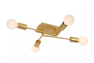 Lucide Lester - plafonnier - 51 x 39 x 9 cm - or mat