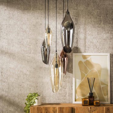 Vico Cocoon - lampe suspendue - Ø 60 x 180 cm - noir