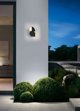 Searchlight Dakota - Applique d'extérieur - 12 x 21 cm - 8W LED inclus - IP44 - noir