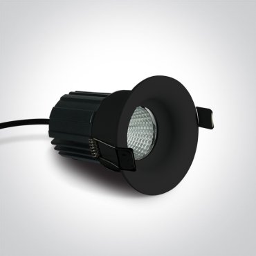 ONE Light Spot encastré fixe LED - spot encastré - Ø 86 mm, Ø 75 mm encastré - 12W LED dimmable inclus - IP65 - noir