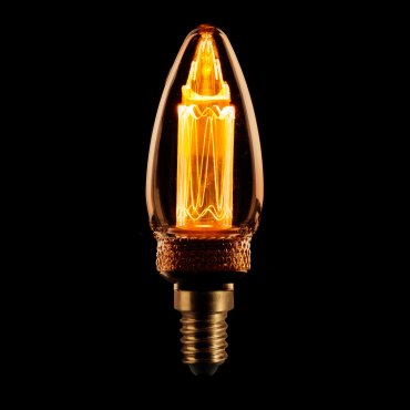 ETH LED Bougie à filament - E14 - 2,3W dimmable - 1800K - or