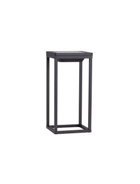 Nova Luce Tegolo - lampe de table portable à énergie solaire avec port USB - 15,1 x 39,2 x 16,6 cm - 2W LED inclus -  IP54 - anthracite foncé