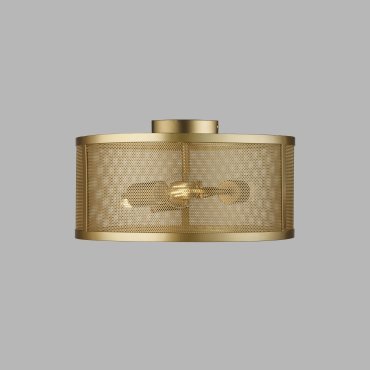 Searchlight Fishnet - plafonnier - Ø 45 x 21 cm - or mat
