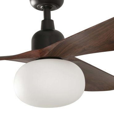 Faro Outwood L - ventilateur de plafond avec lumière - Ø 150 cm - IP44 - marron foncé et noyer foncé