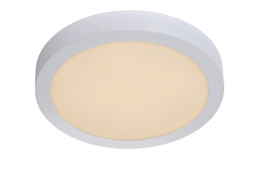 Lucide Brice-Led - plafonnier - Ø 30 x 3,9 cm - 30W LED dimmable inclus - IP44 - blanc
