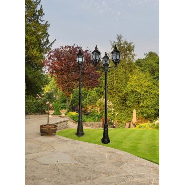 Searchlight Bel Aire - lampadaires - Ø 22 x 105 cm - IP23 - noir