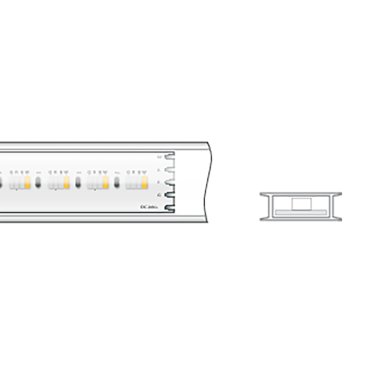Klus Bande LED - largeur 1,67 cm, longueur 500 cm - 24Vdc - 15,3W LED par mètre - 384 LED par mètre - IP65 - RGB+W